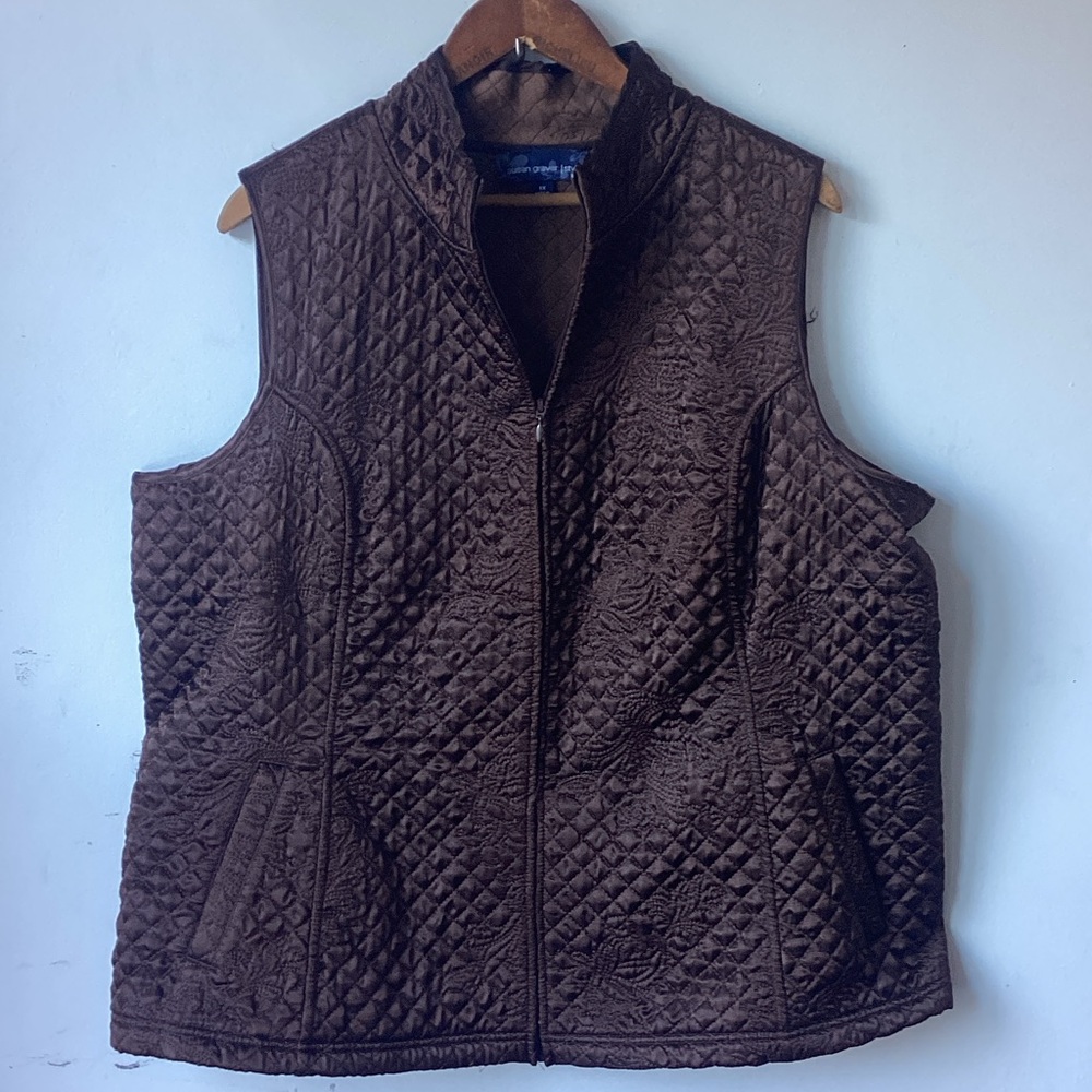 Susan Graver Taupe Quilted Vest